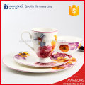 China Exportación cerámica taza de porcelana fina Bowl plato de postre Dinner Plate Dinner Set